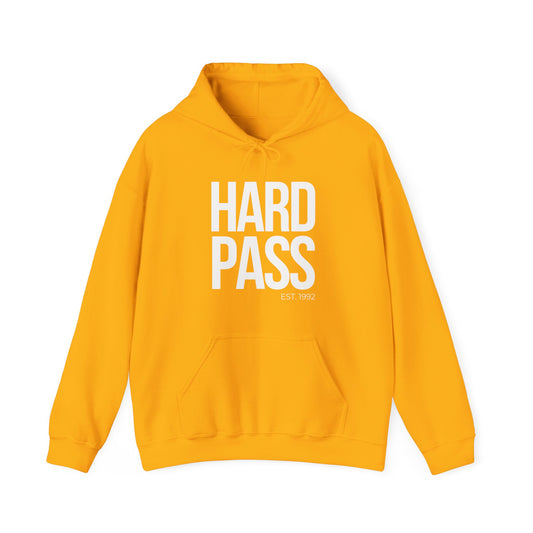 'HARD PASS est. 1992' All Caps Classic Hoodie